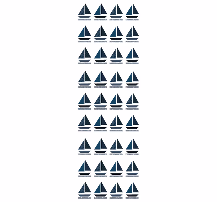 Store enrouleur moderne motif voilier en tissu - TenStickers