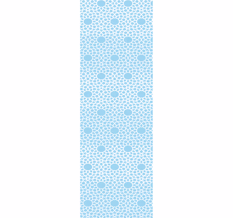 Store enrouleur moderne motif géométrique bleu et blanc - TenStickers