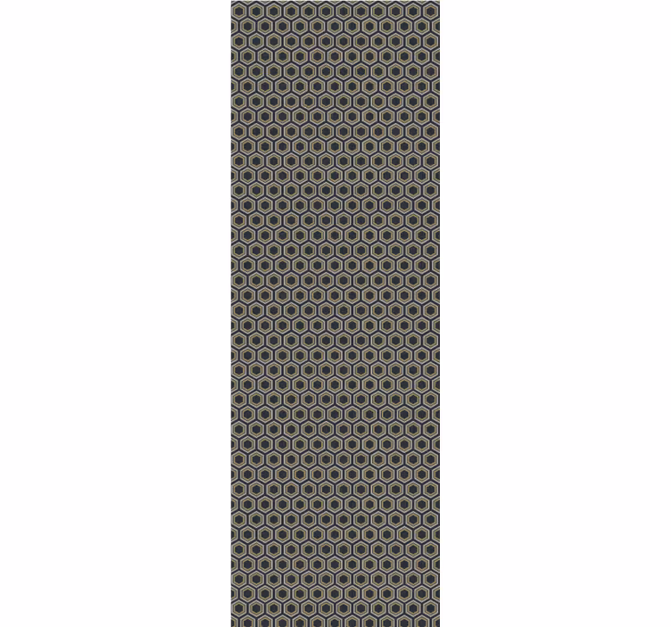 Store enrouleur moderne motif hexagones dorés et gris - TenStickers