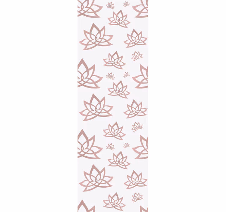 Store enrouleur moderne motif de fleur de lotus minimaliste - TenStickers