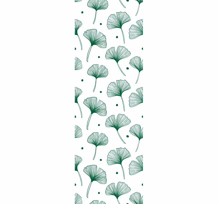 Store enrouleur moderne feuilles de ginkgo vertes - TenStickers