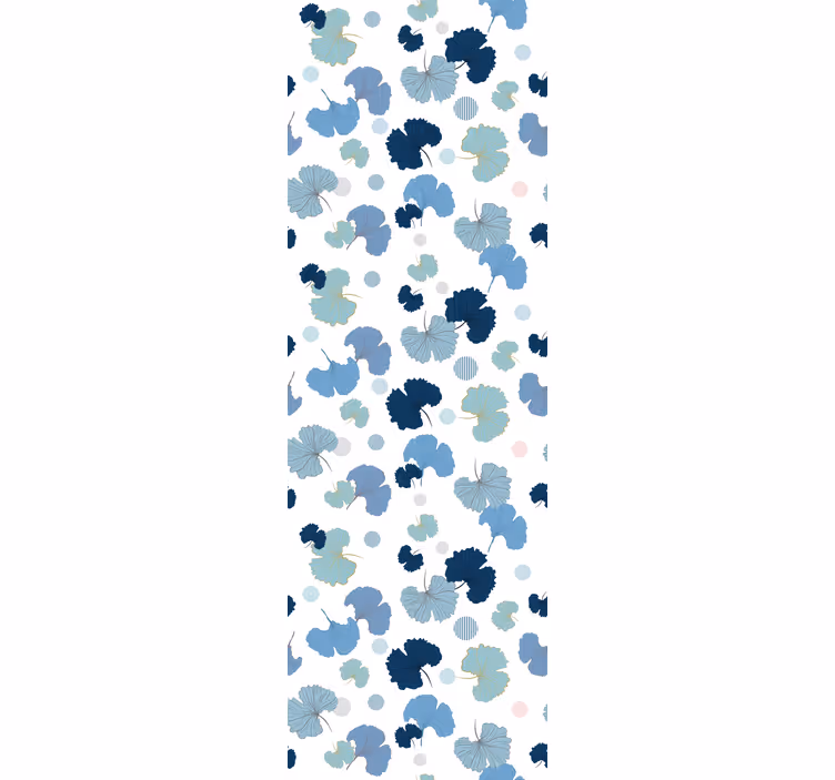 Store enrouleur moderne feuille de ginkgo bleue - TenStickers
