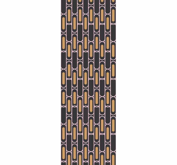Store enrouleur moderne motif géométrique rose et marron - TenStickers