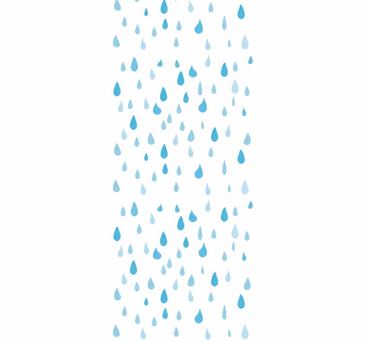 Store enrouleur moderne gouttes d'eau aquarelle bleues - TenStickers