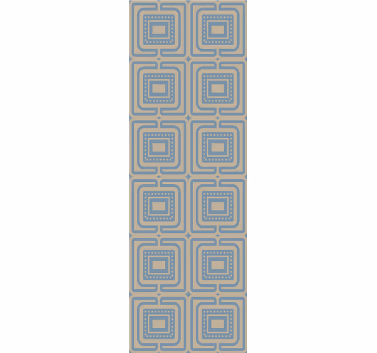 Store enrouleur moderne texture carrés bronze et bleu - TenStickers