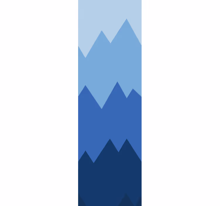 Store enrouleur moderne range couvre-lit blanc et bleu - TenStickers