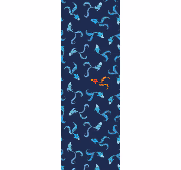 Store enrouleur moderne un poisson orange sur mille - TenStickers