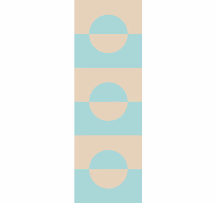 Store enrouleur moderne pois bleu clair et beige carrés - TenStickers