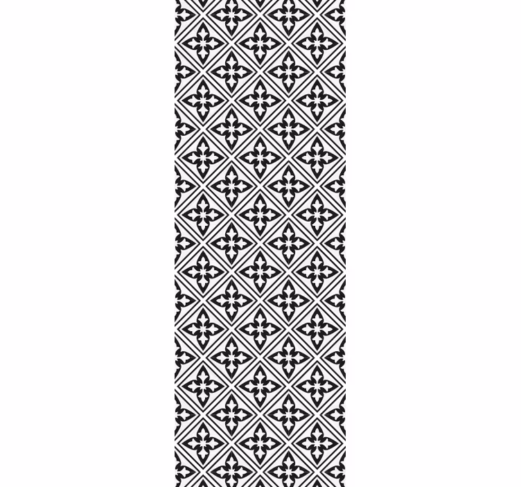 Store enrouleur noir motifs floraux - TenStickers