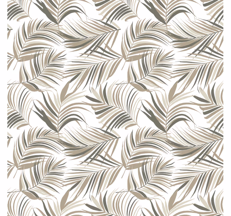 Store enrouleur gris avec motifs de feuilles raffinés - TenStickers