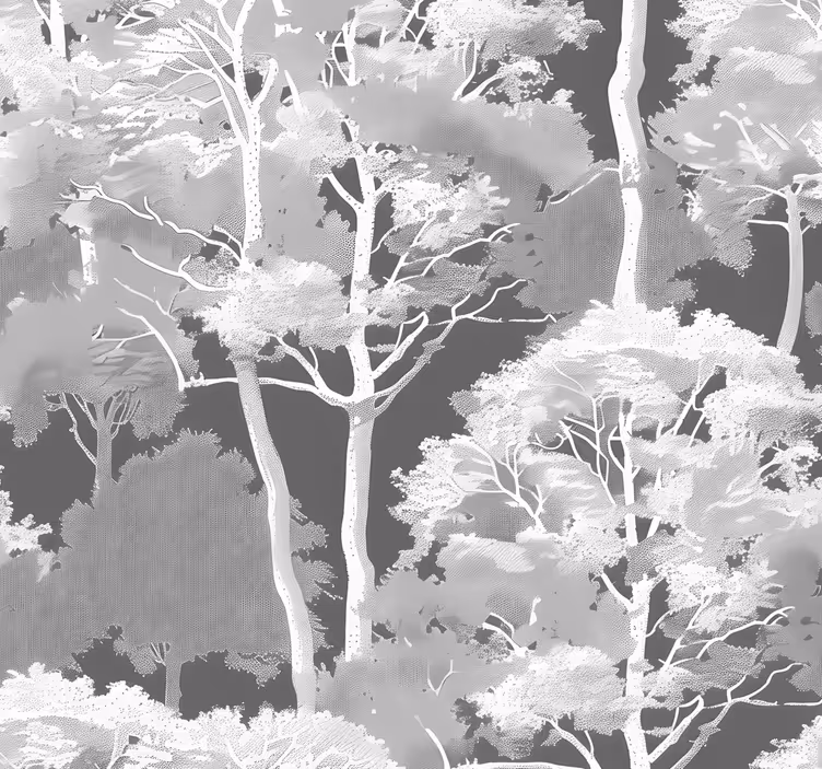 Store enrouleur gris motif bois forêt - TenStickers