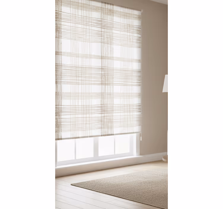 Store enrouleur beige motif jute fin beige - TenStickers