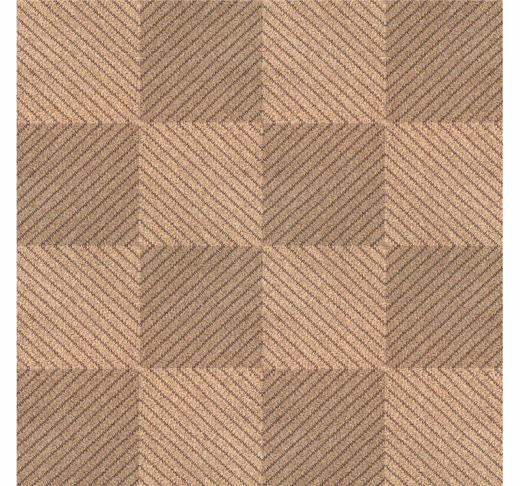 Store enrouleur beige motif carreaux bruns jute - TenStickers