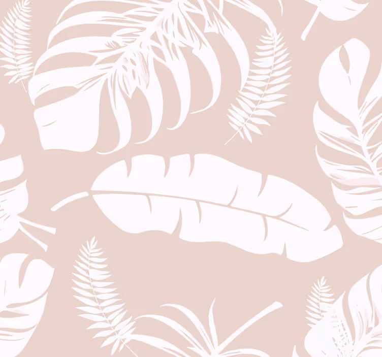 Store enrouleur beige feuilles de bananier - TenStickers