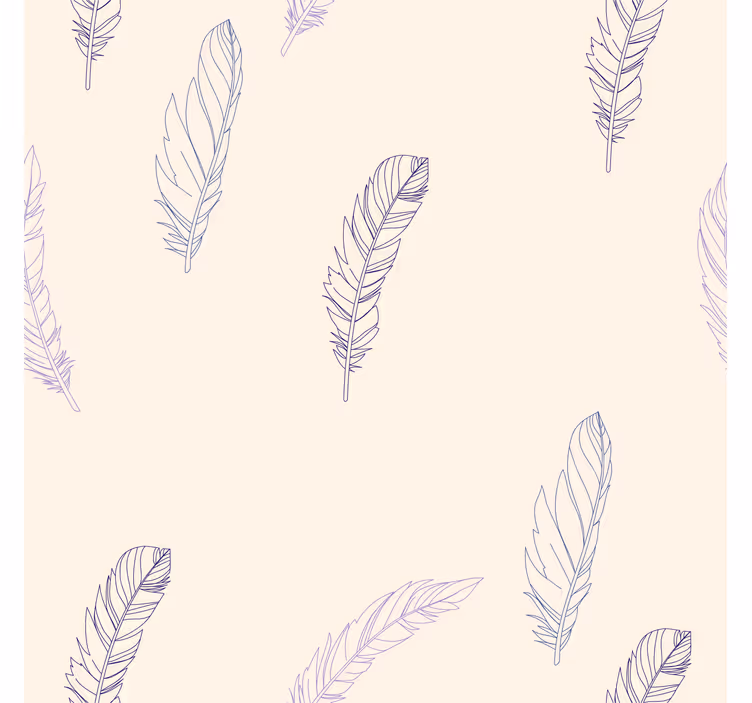 Store enrouleur rose motif lignes de plumes - TenStickers