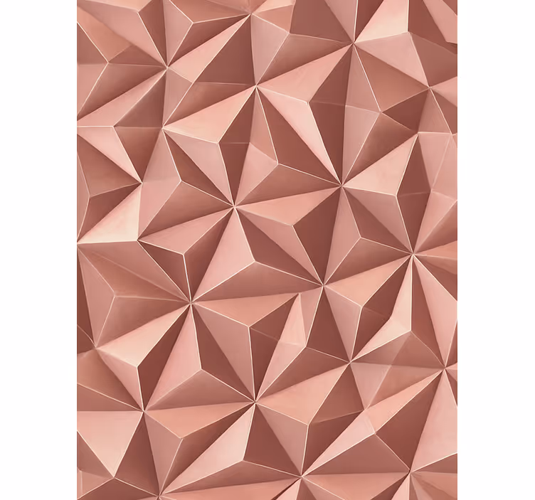 Store enrouleur rose motif géométrique abstrait doré - TenStickers