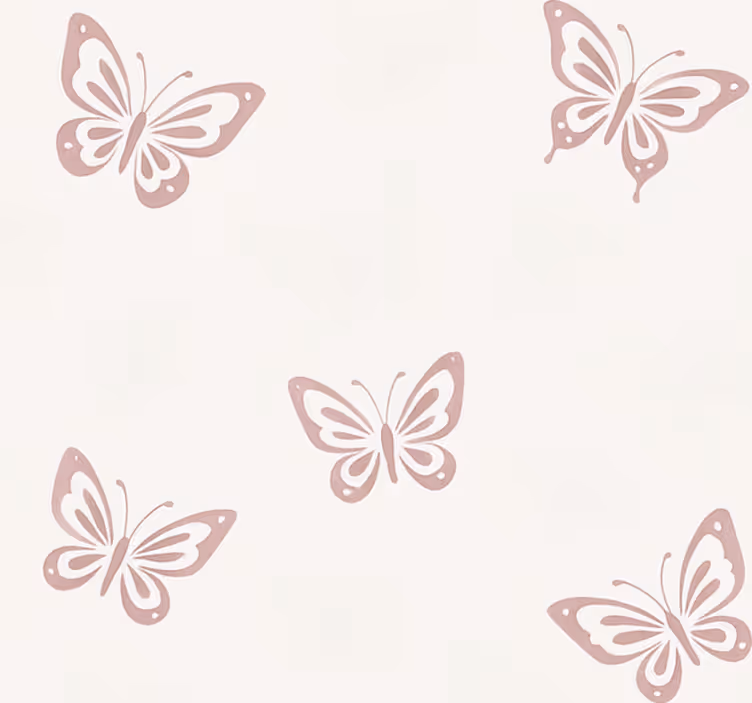 Store enrouleur rose papillon fantaisiste volé - TenStickers