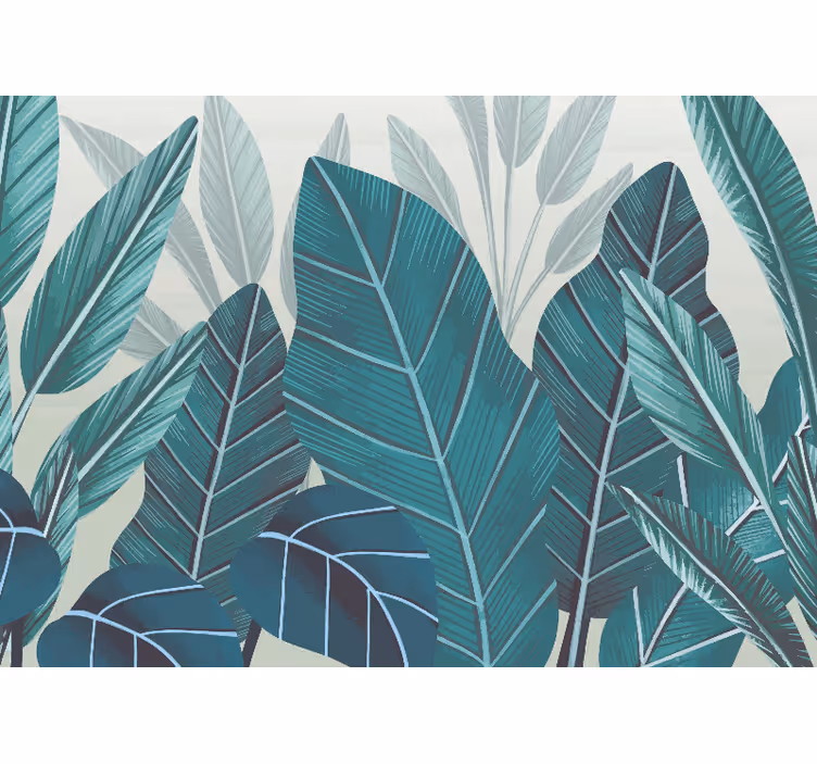 Store enrouleur cuisine feuilles tropicales aquarelle 3d - TenStickers