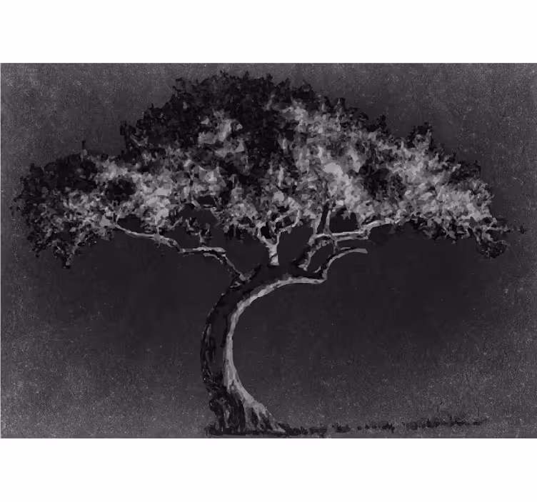 Store enrouleur cuisine arbre saule couleurs scandinaves - TenStickers