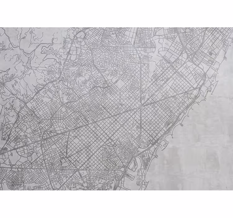Store enrouleur cuisine carte de la ville de barcelone - TenStickers