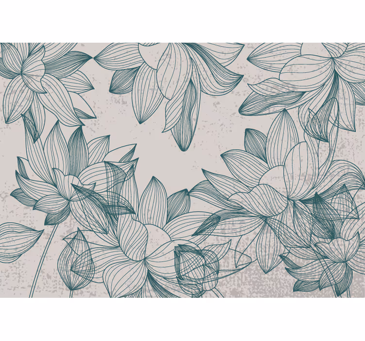 Store enrouleur cuisine silhouettes de fleurs - TenStickers