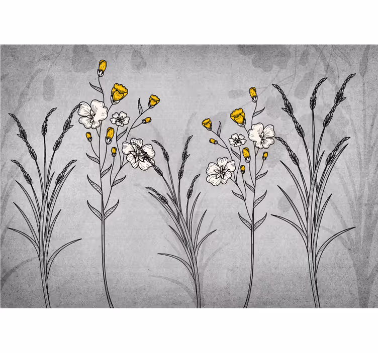 Store enrouleur cuisine plantes grises scandinaves - TenStickers