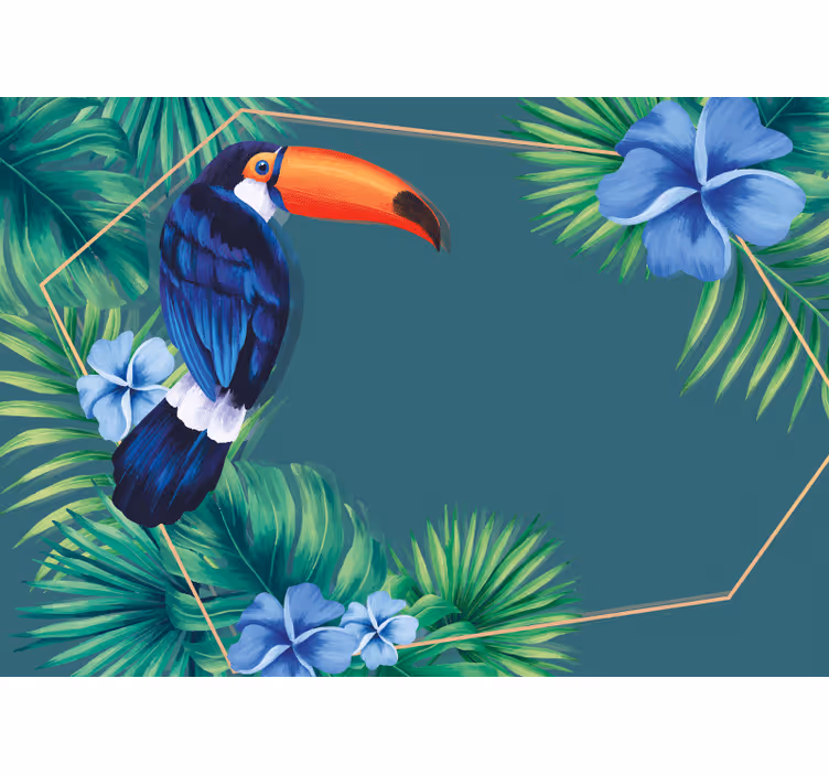 Store enrouleur cuisine feuilles tropicales de toucan - TenStickers