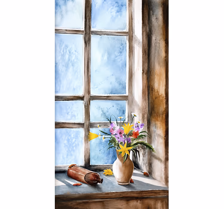 Store enrouleur cuisine plantes vintage - TenStickers