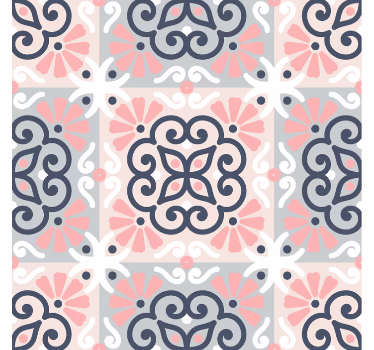 Store enrouleur cuisine carreaux mandala - TenStickers