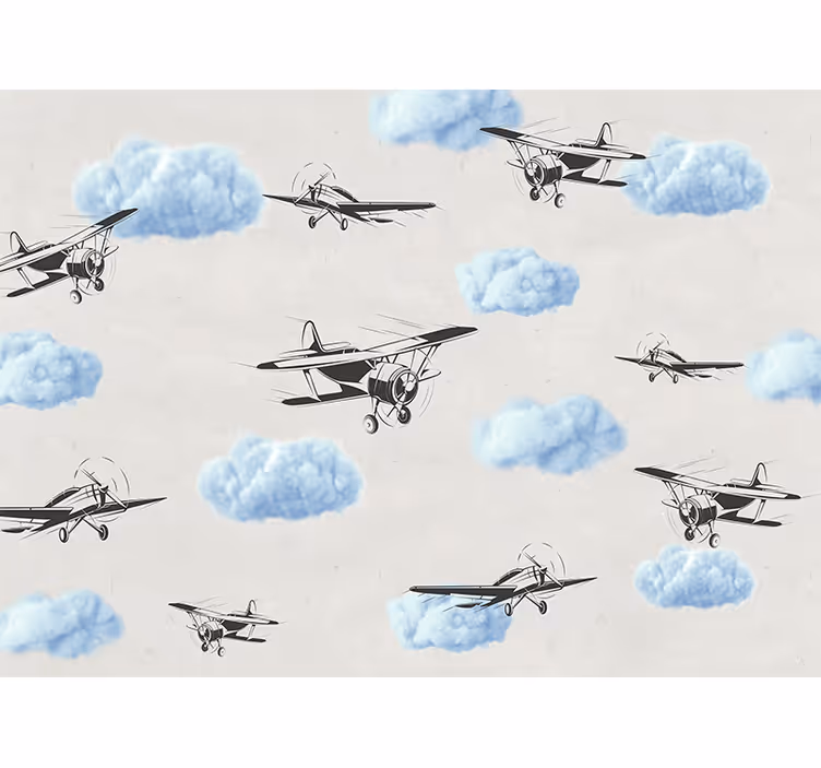 Store enrouleur blanc avions dans le ciel - TenStickers