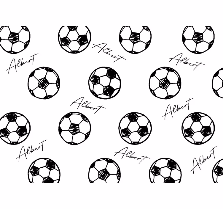 Store enrouleur blanc football avec nom - TenStickers