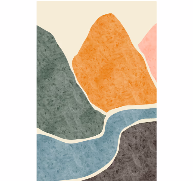 Store enrouleur bureau peinture moderne abstraite - TenStickers