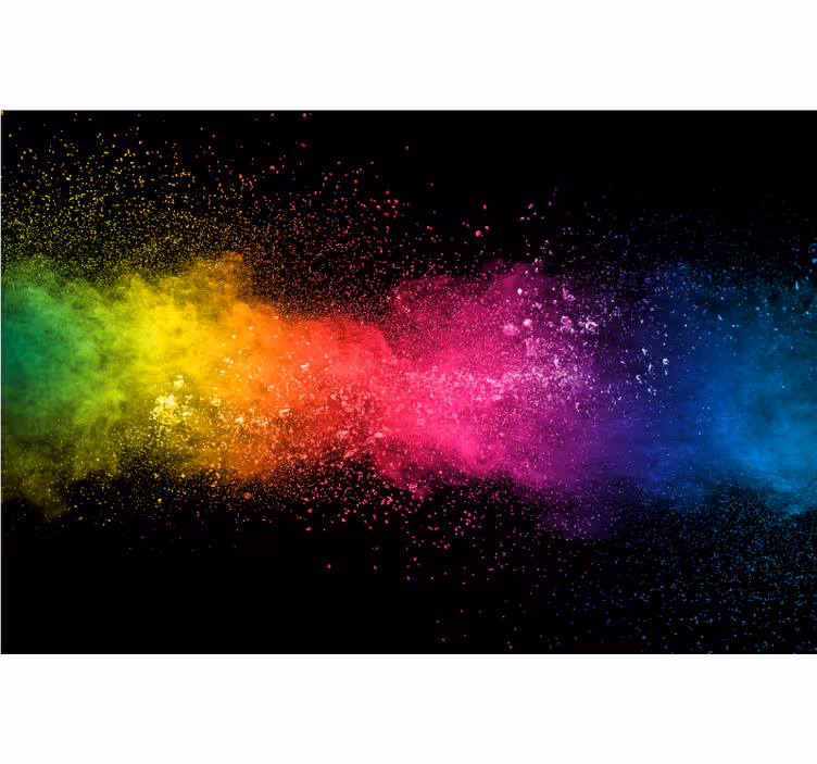 Store enrouleur bureau éclaboussures multicolores - TenStickers