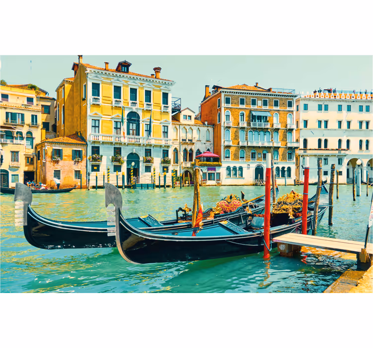 Store enrouleur bureau aquarella canaux de venise - TenStickers