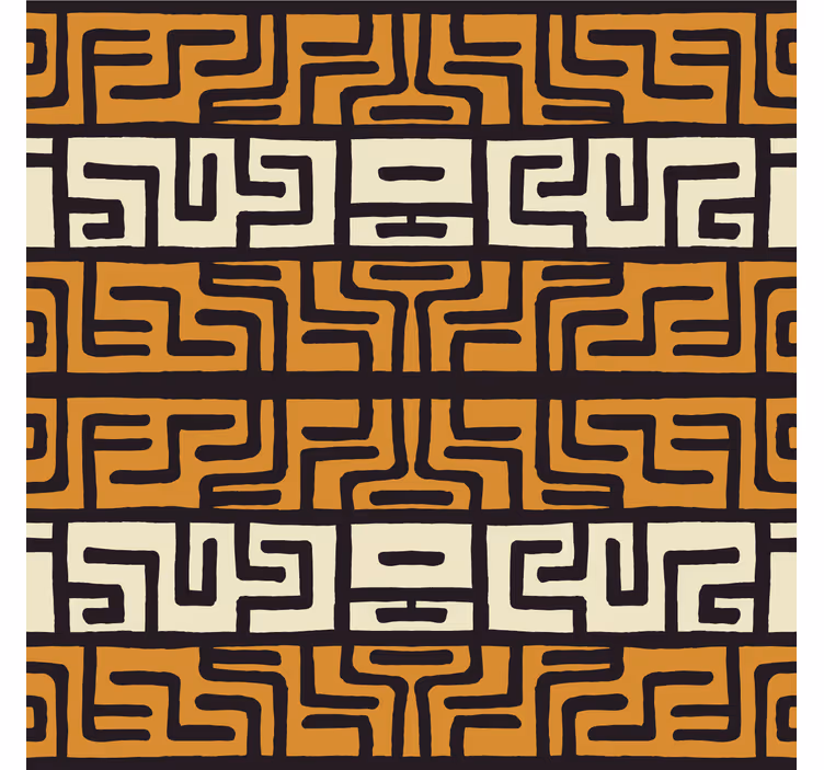 Store enrouleur bureau motif abstrait brun africain - TenStickers