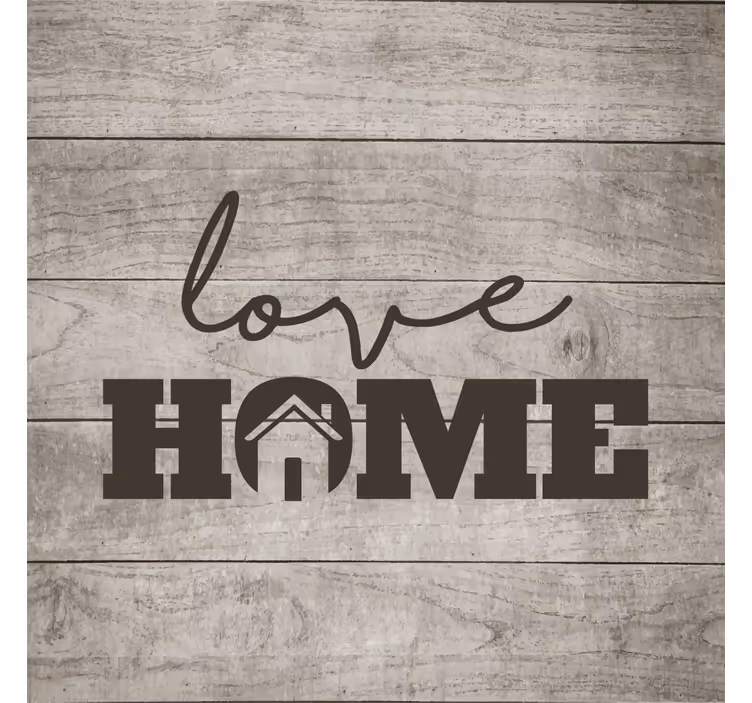 Store enrouleur bureau amour maison sur planche grise - TenStickers