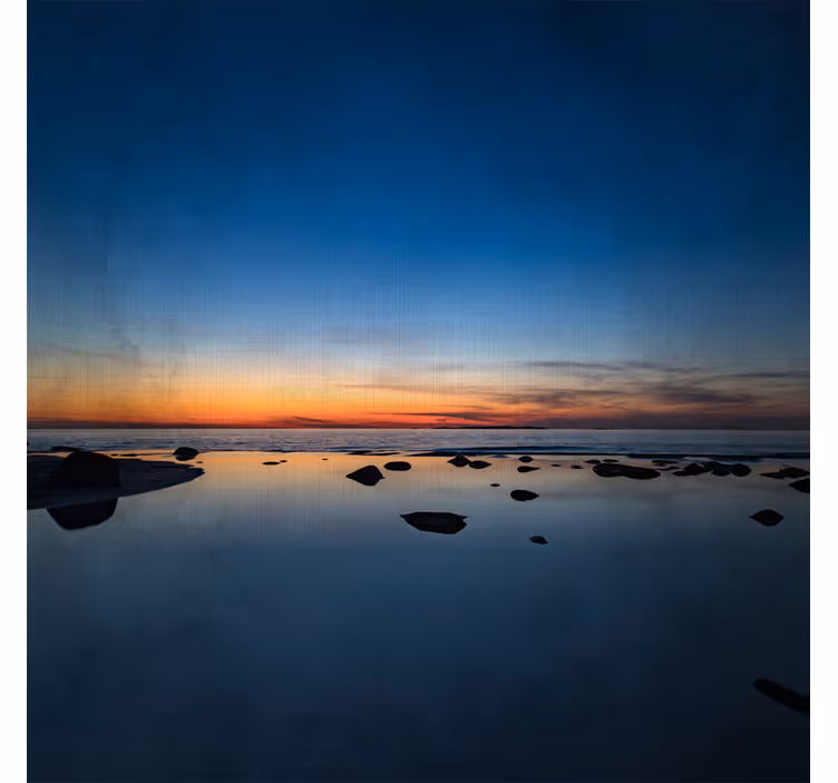Store enrouleur bureau coucher de soleil nordique - TenStickers