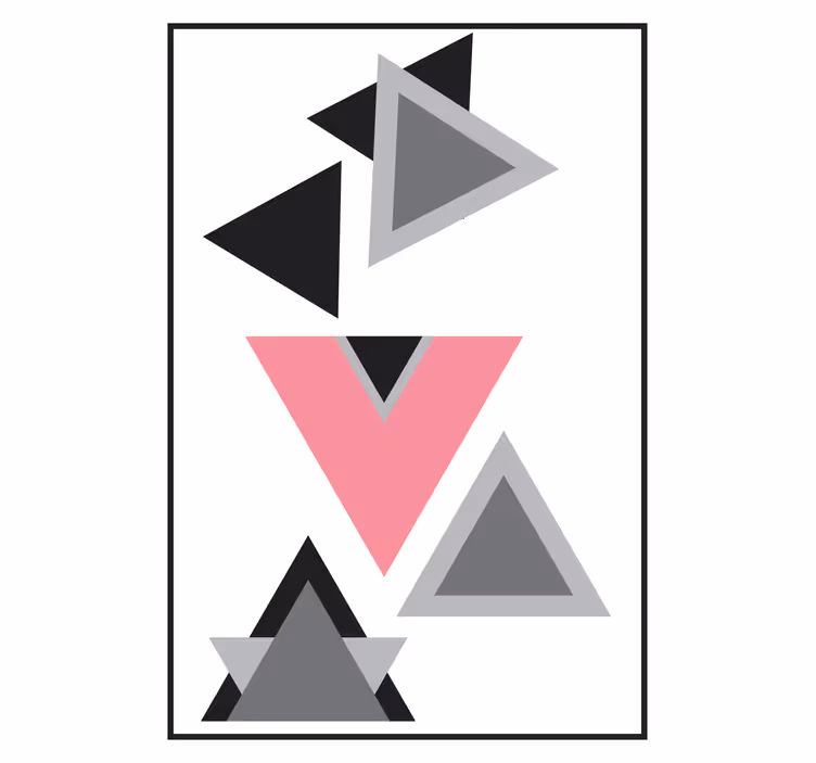 Store enrouleur bureau art abstrait triangles - TenStickers