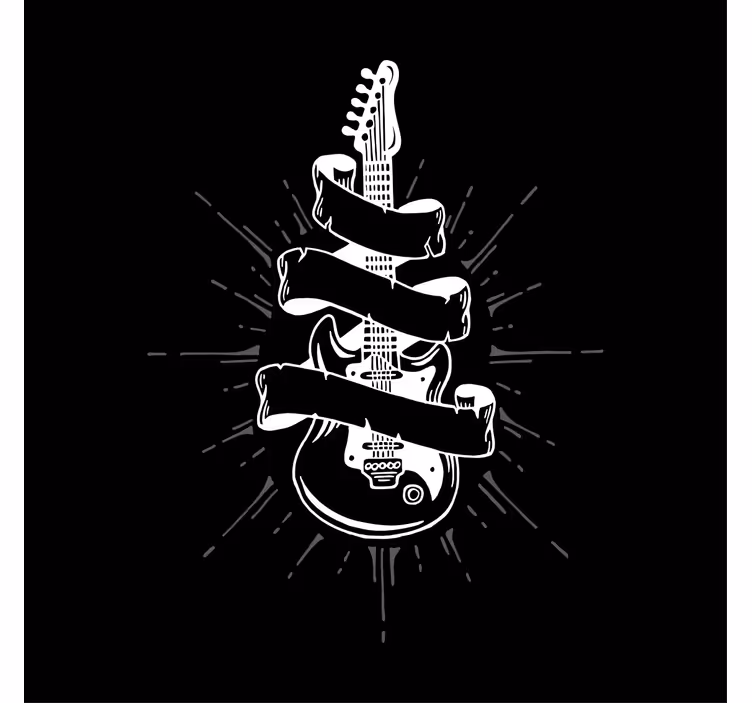 Store enrouleur bureau guitare - TenStickers