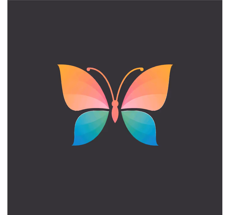 Store enrouleur bureau papillon coloré chromatique - TenStickers