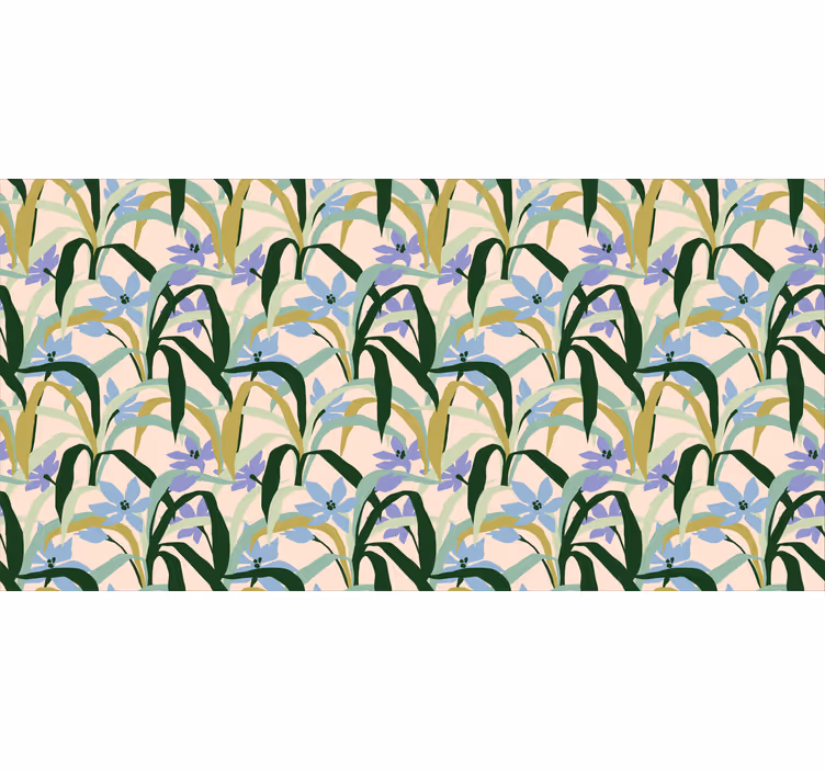 Store enrouleur bureau motif abstrait coloré feuilles - TenStickers