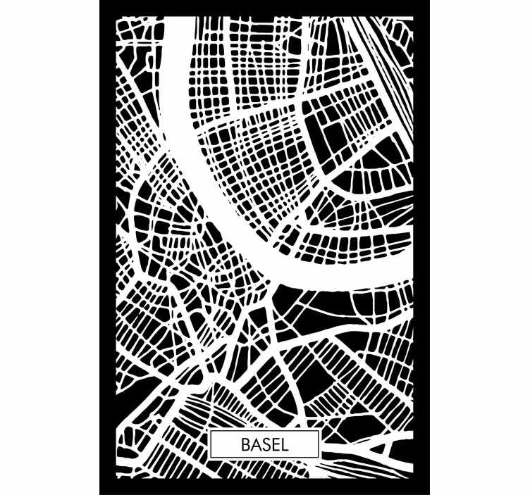 Store enrouleur bureau carte topographique de bâle - TenStickers