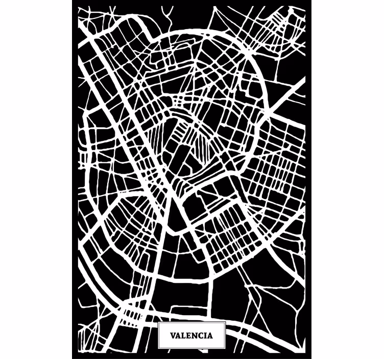 Store enrouleur bureau carte topographique valencia - TenStickers