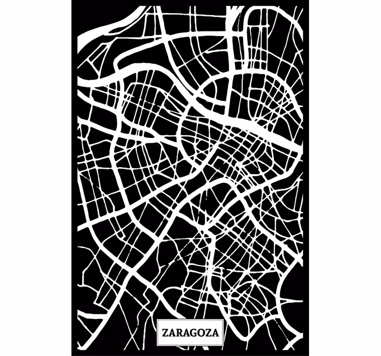 Store enrouleur bureau carte topographique zaragoza - TenStickers