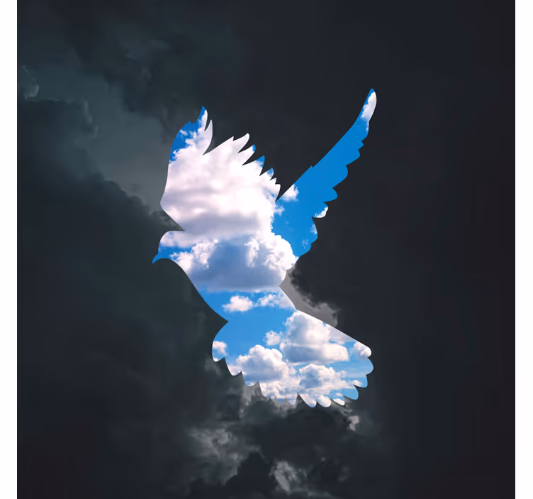 Store enrouleur bureau rené magritte colombe - TenStickers