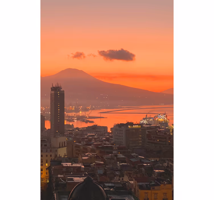 Store enrouleur bureau naples coucher de soleil - TenStickers