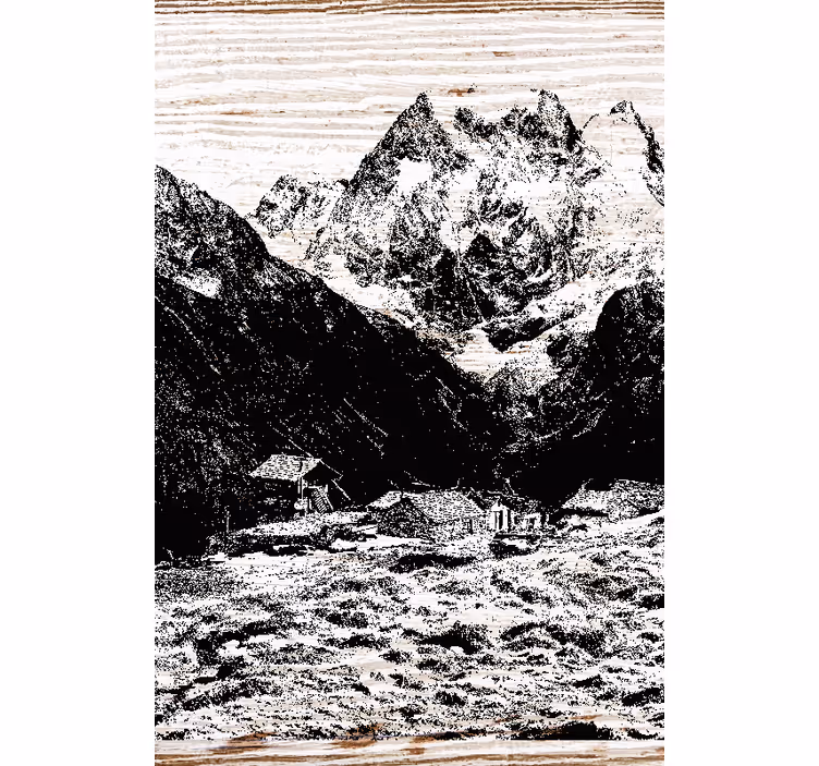 Store enrouleur bureau montagnes suisses - TenStickers