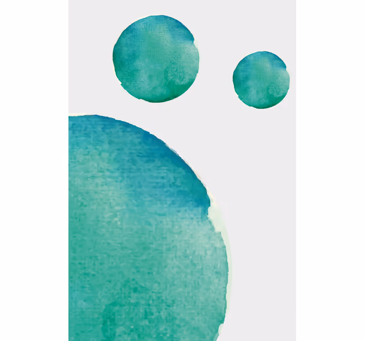 Store enrouleur bureau aquarelle abstraite aquamarine - TenStickers