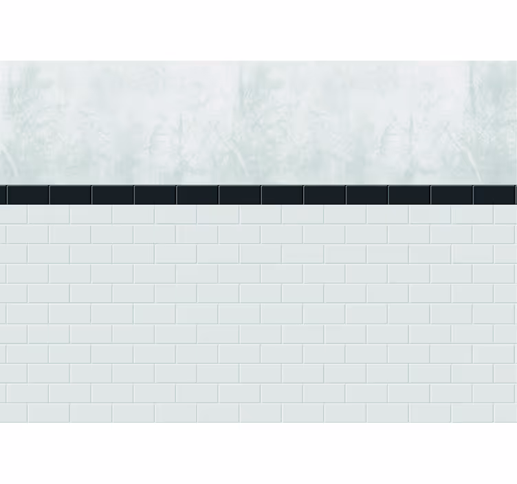 Store enrouleur blanc carreaux blancs - TenStickers