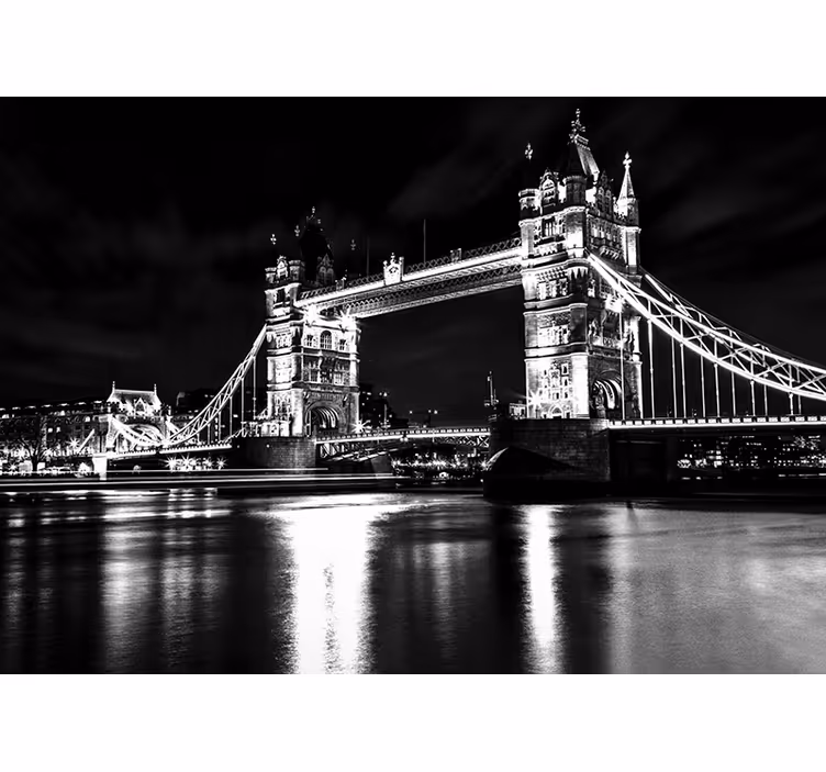 Store enrouleur noir londres la nuit - TenStickers